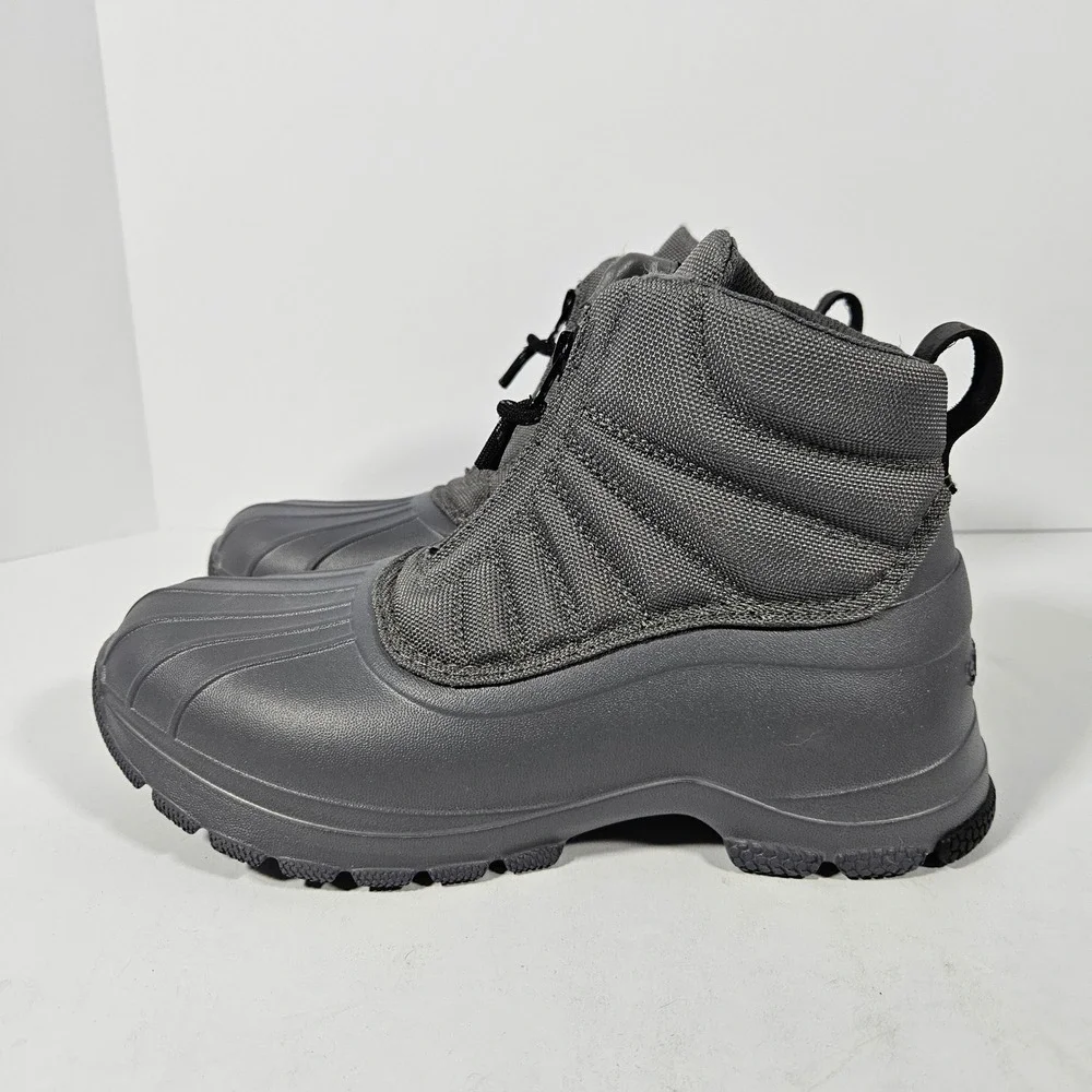 Sperry Torrent Front Zip Duck Boot Grey Waterproof STS88065 Womens 7.5